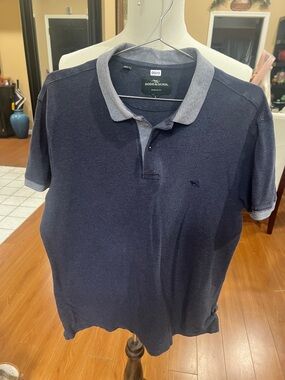 Rodd & Gunn Navy Polo with Light Gray Contrast Collar